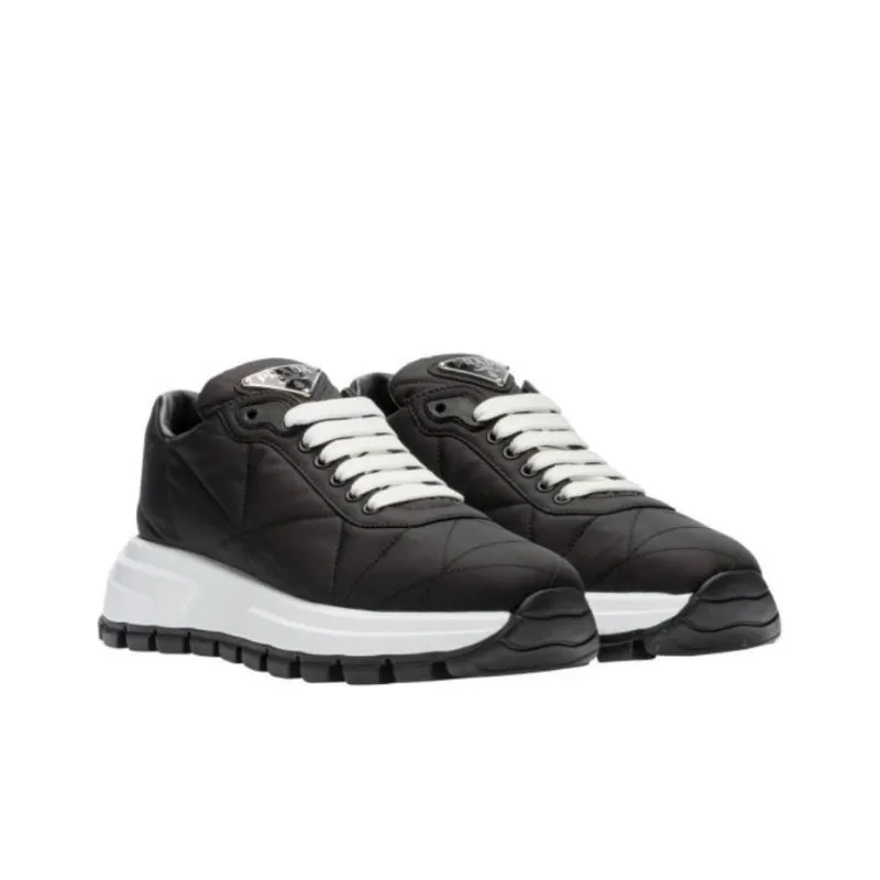 PRADA Low Top Casual Shoes Women's Black-2