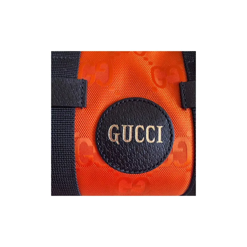 GUCCI Off The Grid Leather Boston Bag Crossbody Bag Small Size Men's Orange-7
