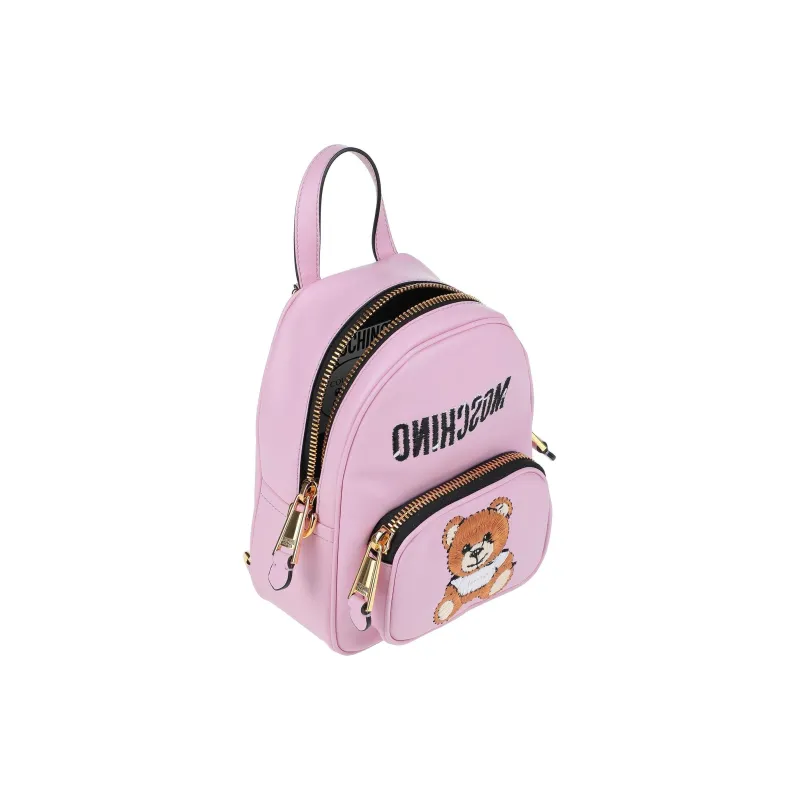 MOSCHINO Calfskin Backpack Women's Pink-2