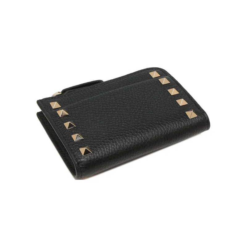Valentino GARAVANI Leather Coin Purse Women's Black-5