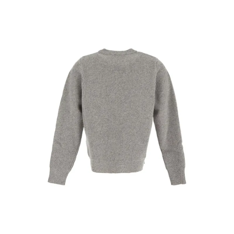 Maison Kitsune Logo Embroidered Knit Jumper-1