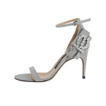 SERGIO ROSSI Sric-Sr Icona Strap Sandals Women's Silver
