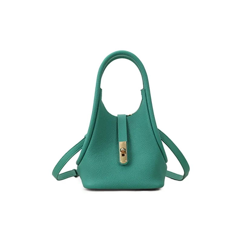 PIERRE CARDIN Cow Leather Shoulder Bag Regular Women's Black/Green/Brown/Red-8