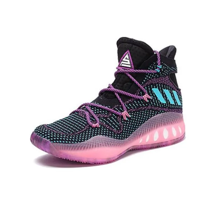 Adidas Crazy Explosive Series 1 Swaggy P PE Non slip Lightweight High Top Basketball Shoes Men's Black Purple-2