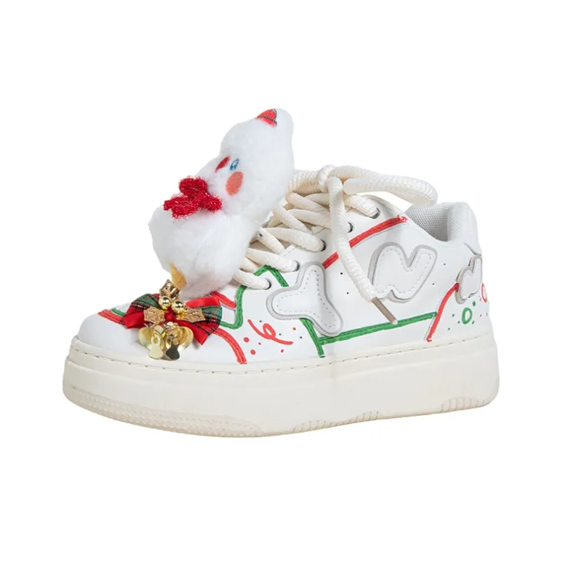 OYNN Young Baby Series Skateboard Shoes Women's Low Top Beige-2