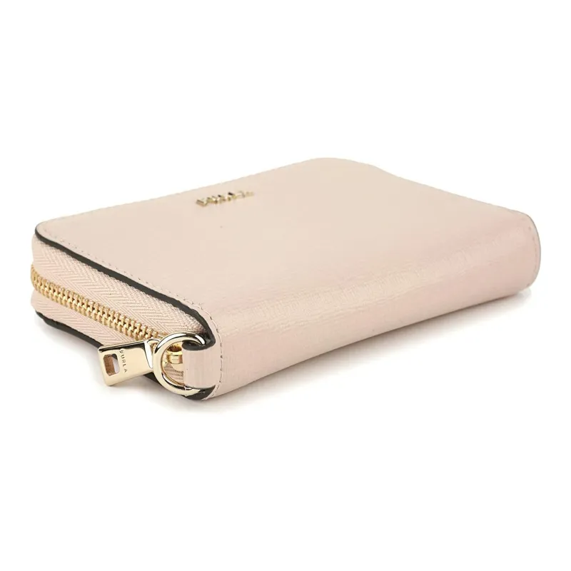 Furla Leather Wallet Mini Women's Beige-1