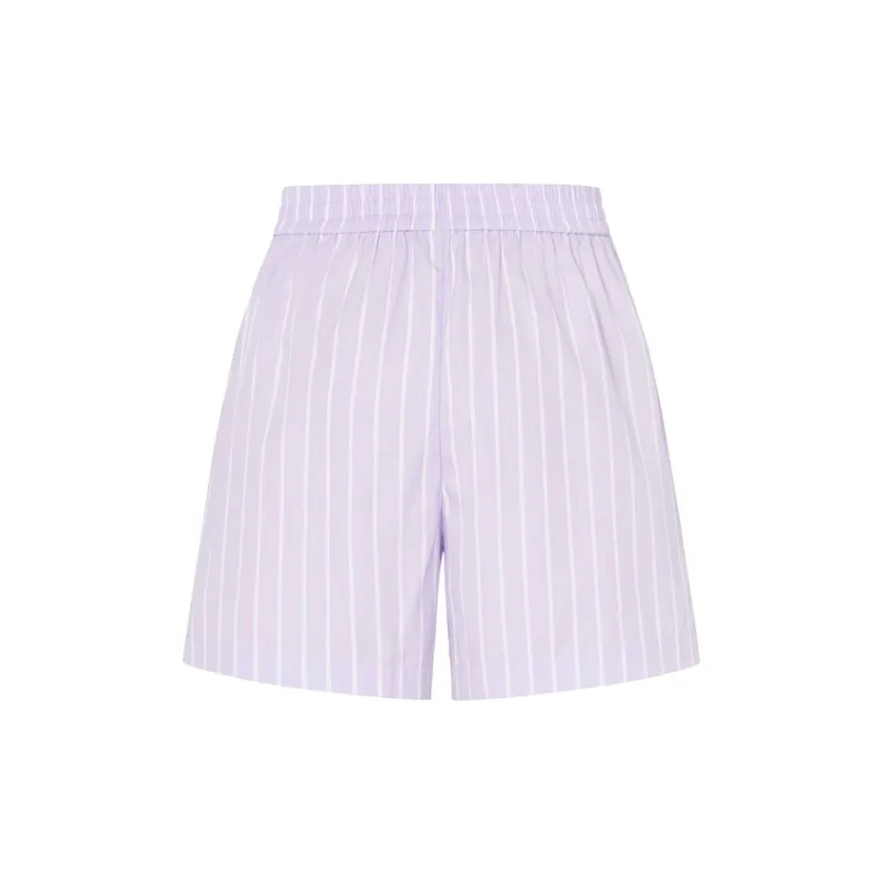 MO&CO Casual Shorts Women's Pink Purple Striped-1