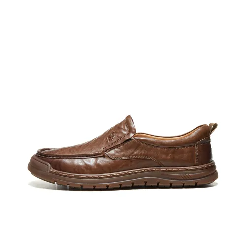 CAMEL Dress Shoes Men Low-Top