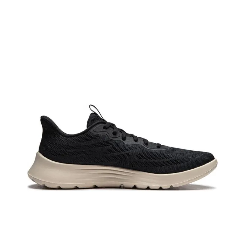 LiNing Light String Cushioning Abrasion Resistant Slip Resistant Lightweight Low Top Running Shoes Men's Black-1