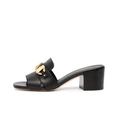 MICHAEL KORS Izzy Abrasion-Resistant Slide Slippers Women's Black