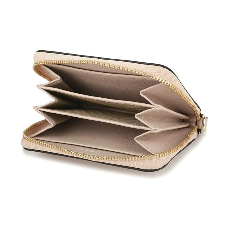 Furla Leather Wallet Mini Women's Beige-5