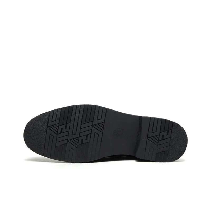 CAMEL Dress Shoes Men Low Top Black/Brown-4