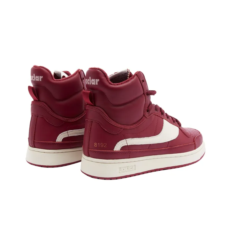 JACLAR Abrasion Resistant Breathable Slip Resistant High Top Vintage Basketball Shoes Rouge Red-3
