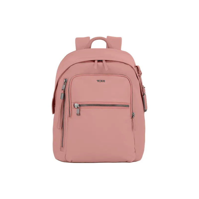 TUMI Voyageur Nylon Backpack Medium Size Women's Gray Pink-0
