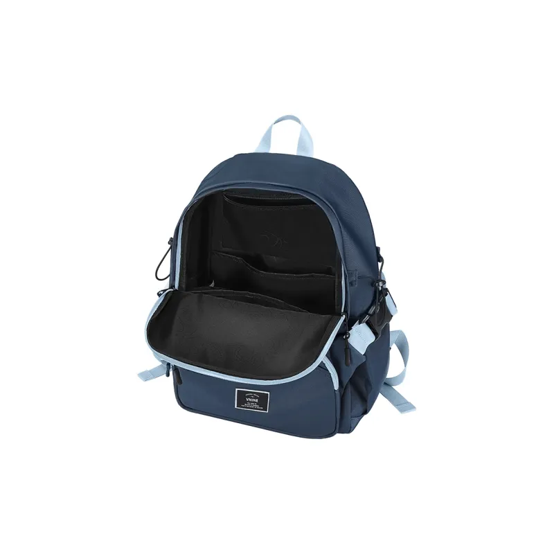 V.NINE Fabric Graduation Travel Backpack Large Size Unisex Blueberry/Coconut Milk White-6