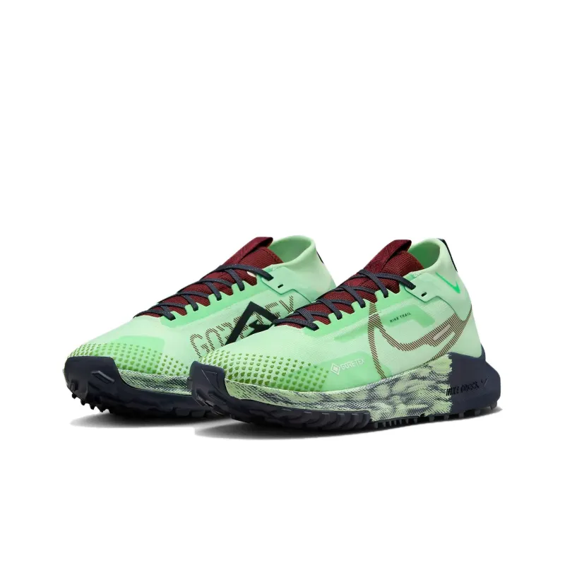 Nike React Pegasus Trail 4 Gore Tex Vapor Green Thunder Blue Light Armory Blue Dark Team Red Women's-2
