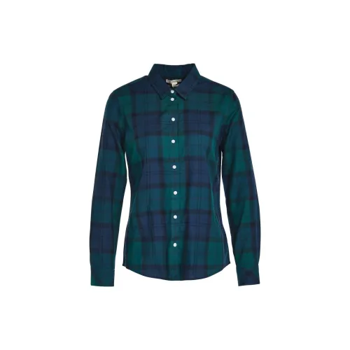 BARBOUR Shirts Women's Black Sage Green