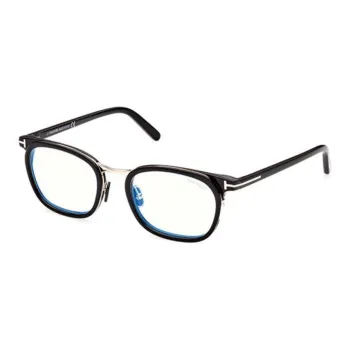 TOM FORD Plate And Metal Rectangular Eyeglass Frames Women's Black