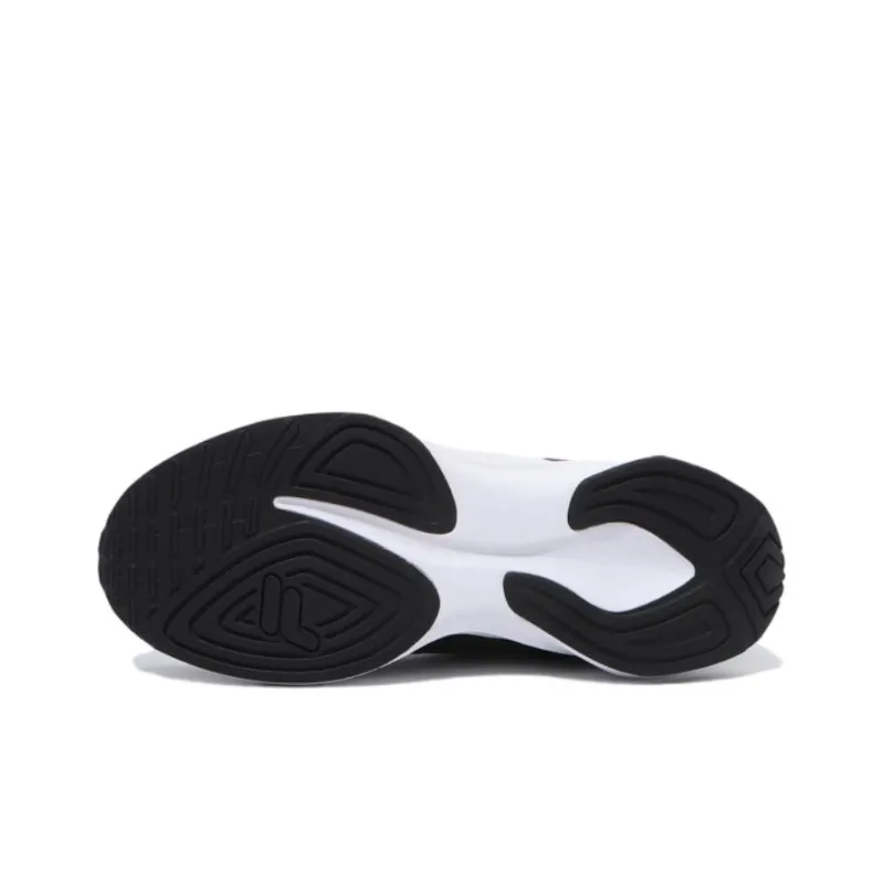FILA Slip Resistant Low Top Running Shoes Unisex Black White-5