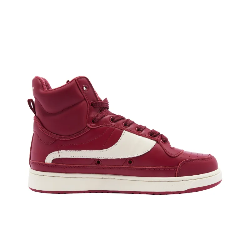 JACLAR Abrasion Resistant Breathable Slip Resistant High Top Vintage Basketball Shoes Rouge Red-1