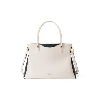 PIERRE CARDIN Cow Leather One Shoulder Handbag Tubas Women's Ecru