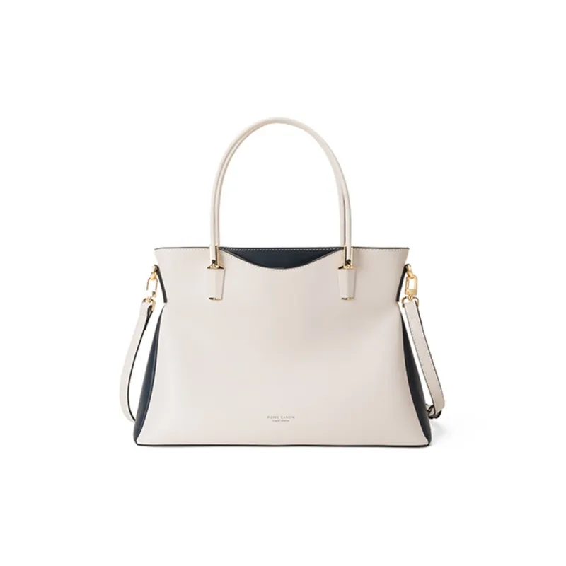 PIERRE CARDIN Cow Leather One Shoulder Handbag Tubas Women's Ecru-0