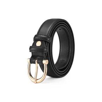 FAIRWHALE Shiny Color Alloy Pin Buckle Elegance Belt Women's Width 2.5CM
