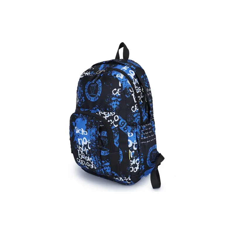 FIDO DIDO Nylon Fabric Travel Bag Backpack Regular Unisex Blue-14