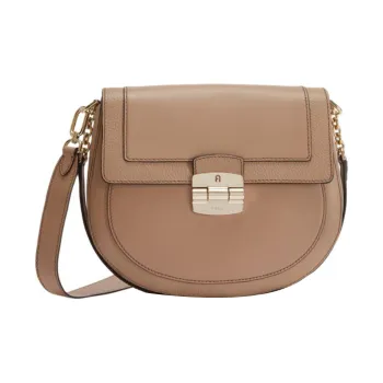 Furla Calfskin Shoulder Bag, Crossbody Bag Regular Women's Brown