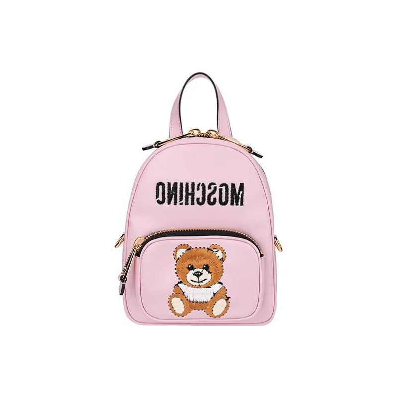 MOSCHINO Calfskin Backpack Women's Pink-0
