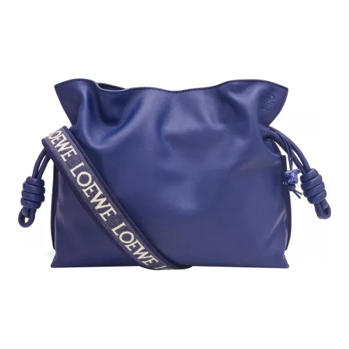 LOEWE Flamenco Clutch In Nappa Calfskin Deep Purple Glaze