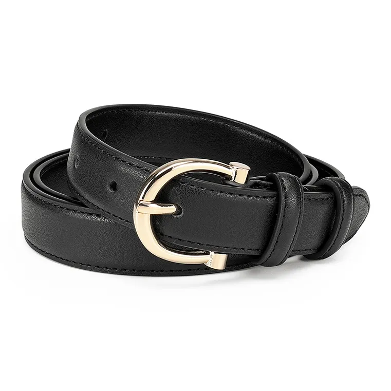 FAIRWHALE Shiny Color Alloy Pin Buckle Elegance Belt Women's Width 2.5CM-4