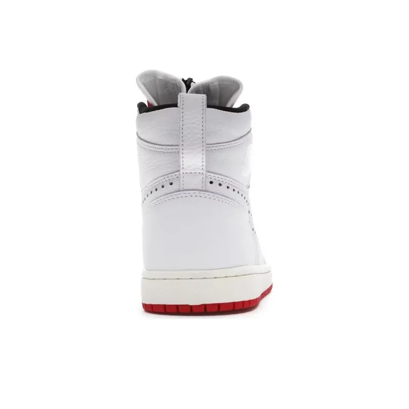 JORDAN 1 Retro High Zip White University Red-3