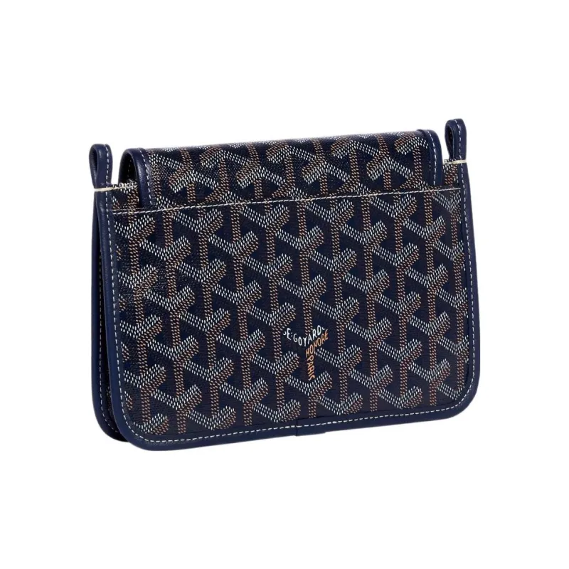 GOYARD Canvas With Leather Envelope Bag Crossbody Bag Shoulder Bag Unisex Dark Blue With Deep Pink Heart Design-2