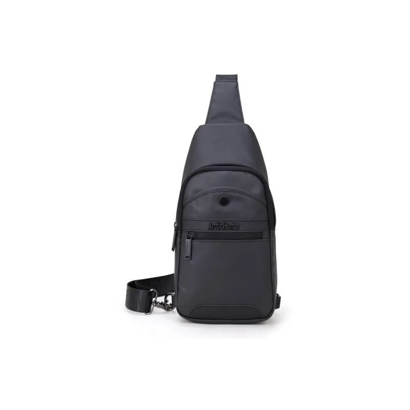 ARCTIC HUNTER Oxford Fanny Pack Crossbody Bag Shoulder Bag Sling Bag Regular Men's Black-0