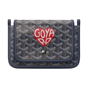 GOYARD Canvas With Leather Envelope Bag Crossbody Bag Shoulder Bag Unisex Dark Blue & Red Small Heart