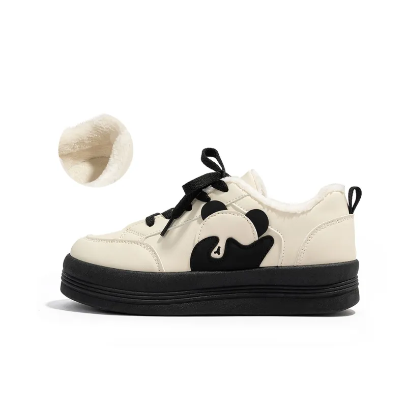 RENBEN Warm Height Increasing Low-Top Skateboard Shoes Women's-0