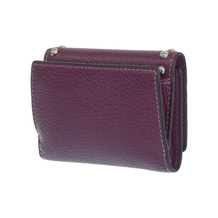 COACH Micro Leather Wallet Extra Mini Women's Deep Raspberry-2