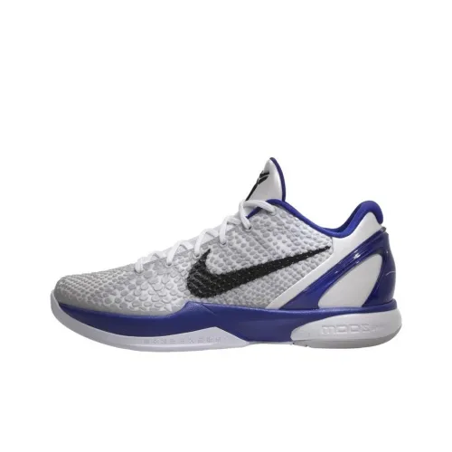 Nike Zoom Kobe 6 Basketball Shoes Men Low-Top White/Black/Neutral Gray/Purple