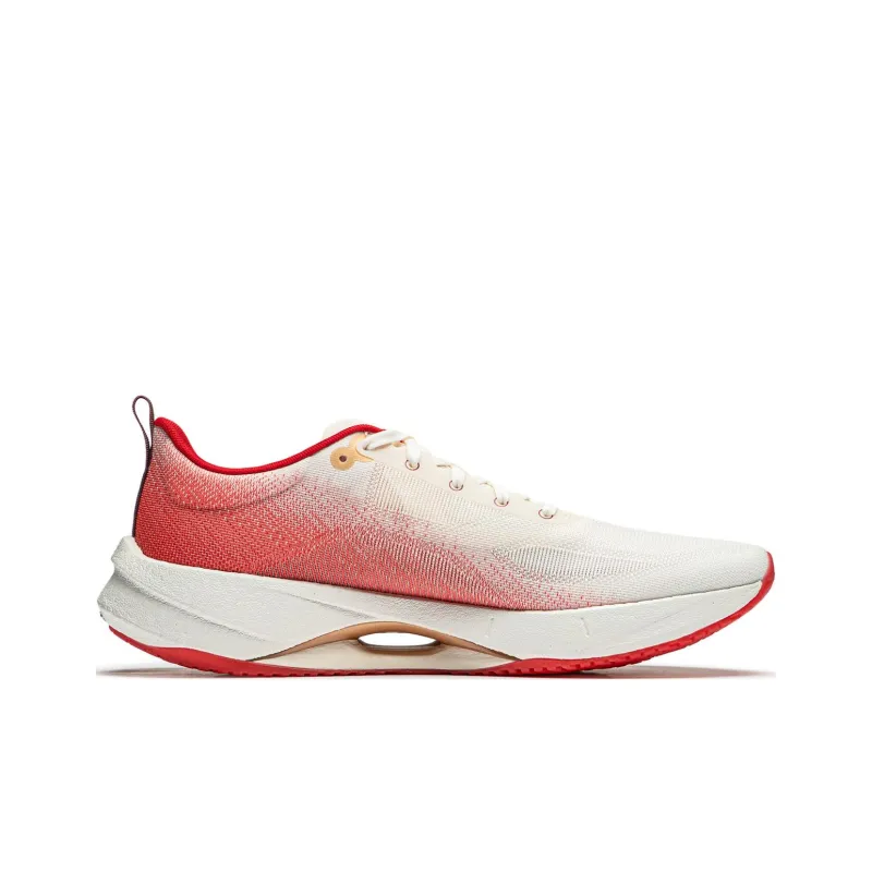 LiNing Super Light 21 Cushioning, Slip Resistant, Abrasion Resistant, Breathable Low Top Running Shoes Men's White Red-1