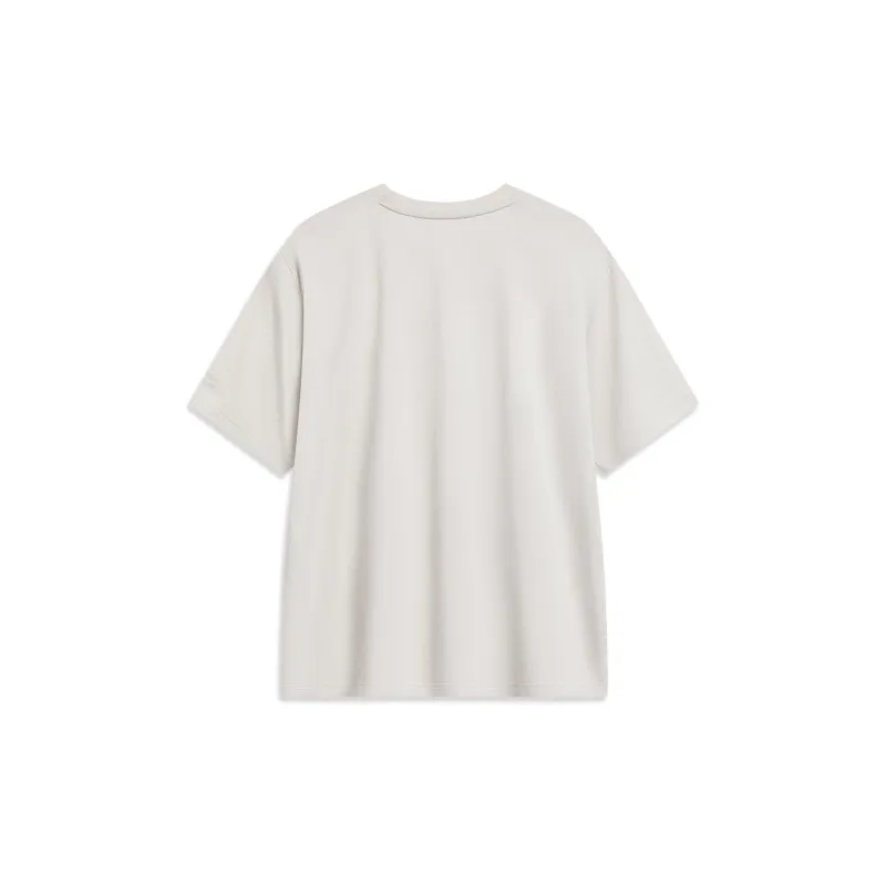 LiNing Sports Fashion Collection T Shirt Unisex Bud Yellow Gray-1