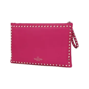 Valentino Leather Clutch Women's Disco Pink