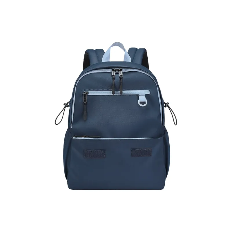 V.NINE Fabric Graduation Travel Backpack Large Size Unisex Blueberry/Coconut Milk White-2