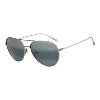 Maui Jim Metal Aviator Sunglasses Unisex Silver