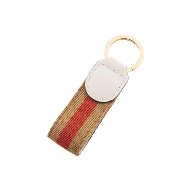 GUCCI Ophidia Canvas With Leather Key Ring Bag Accessories Unisex Beige-1