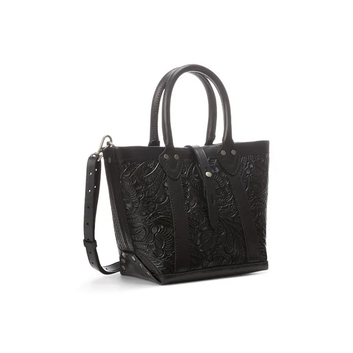 Ralph Lauren Cow Leather Tote Bag Shopping Bag Handbags Women's Black-1
