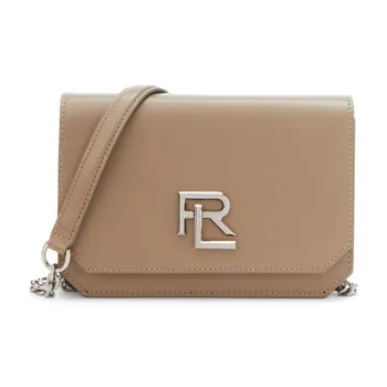 Ralph Lauren Cow Leather Small Square Bag Shoulder Bag Crossbody Bag Mini Women's Taupe