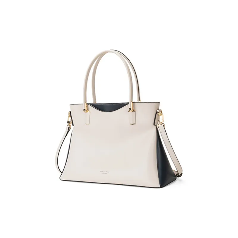 PIERRE CARDIN Cow Leather One Shoulder Handbag Tubas Women's Ecru-1