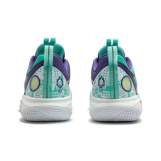 361° ONE MOTION Wave Series Basketball Shoes Men Low Top Jade Green/Ultraviolet-3