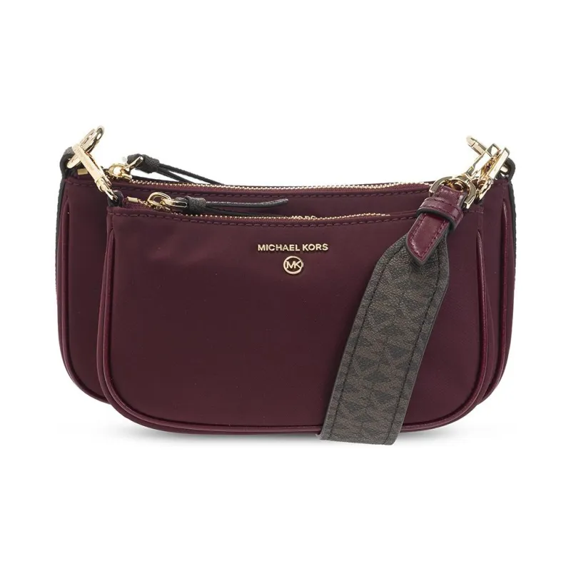 MICHAEL KORS Jet Set Nylon Fabric 3 in 1 Shoulder Bag, Crossbody Bag Women's Red-4